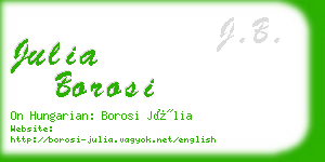 julia borosi business card